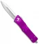 Microtech Combat Troodon OTF Knife D/E Dagger Violet (3.8" Satin Full Serr)