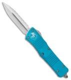 Microtech Combat Troodon D/E OTF Automatic Turquoise (3.8" Satin Full Serr)