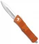 Microtech Combat Troodon OTF Knife D/E Dagger Orange (3.8" Satin Serr)