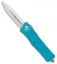 Microtech Combat Troodon D/E OTF Automatic Knife Turquoise (3.8" Satin) 142-4TQ