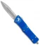 Microtech Combat Troodon OTF Knife D/E Dagge Blue (3.8" Stonewash Serr) 142-11BL