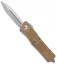 Microtech Troodon D/E OTF Automatic Knife Tan (3" Stonewash Full Serr)