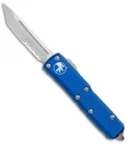 Microtech UTX-85 T/E OTF Automatic Knife Blue (3.125" Stonewash Serr) 233-11BL