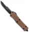 Microtech Troodon S/E OTF Automatic Knife Tan G-10 (3" Black) 139-1GTTA