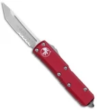Microtech UTX-85 T/E OTF Automatic Knife Red (3.125" Stonewash Serr) 233-11RD