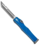 Microtech Halo VI Hellhound OTF Knife Blue Distressed (4.4" Apocalyptic)