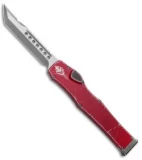 Microtech Halo VI Hellhound OTF Knife Red Distressed (4.4" Apocalyptic)