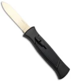 AKC 777 Blackfinger OTF Automatic Knife Black (3.25" Gold Flat)