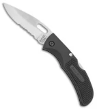 Bear & Son 3 5/8" Black Zytel Serrated Lockback