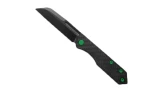 Heretic Jinn Slip Joint Knife - MagnaCut Carbon Fiber w/ Green - 3" Black DLC