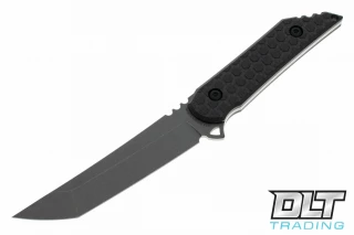 Jake Hoback Kwaiback Fixed Blade - Carbon Fiber - Hex Pattern - Stonewashed