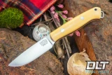 Little Creek 3V Antique Ivory Micarta - Red Liners