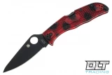 Spyderco Endela - Red & Black Zome - Black 20CV Blade