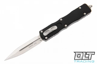 Microtech 225-4 Dirac D/E - Black Handle - Satin Blade