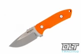 J. Hoffman Donegal - Red Acadia vs Pro-Tech SBR Fixed Blade - Orange G-10 Handle - Two Tone Blade - Kydex Sheath
