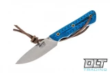 Smith & Sons Brave - Blue & Black G-10 - Stonewashed vs Hogue EX-F03 Clip Point - Tumbled Blade