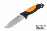 Hogue EX-F02 Clip Point - G-Mascus Black G-10 - Tumbled Blade vs Hogue EX-F02 Clip Point - Black Polymer - Orange Insert - Tumbled Blade
