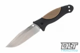 Hogue EX-F02 Clip Point - Black Polymer - FDE Insert - Tumbled Blade vs Toor Tomahawk - Shadow Black