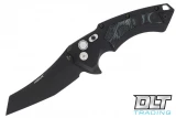Hogue X5 Flipper 3.5" Wharncliffe - Black Aluminum - G-Mascus Black G-10 Inlay - Black Blade