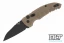 Hogue A01 Microswitch Wharncliffe - FDE Aluminum - Black Blade
