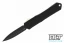 Heretic Manticore S DE - Black Aluminum & Jade G-10 - Battleworn Black Blade
