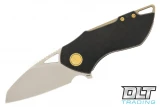 Grissom Riverstone - Satin Blade - Black Handle - Gold Accents