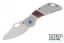 Olamic Cutlery Busker Semper - Satin - Frosty - Blue Accents - Timascus Clip & Inlay - 207