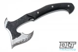 CAS Knives Axe - Black Canvas Micarta - #1202 vs Microtech 147-1OD UTX-70 D/E - OD Green Handle - Black Blade