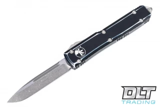 Microtech 121-10DBK Ultratech S/E - Distressed Black Handle - Apocalyptic Blade