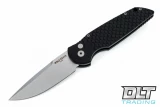 Pro-Tech TR-3 - Black Fish Scale Handle - Stonewashed Blade