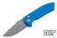Pro-Tech SBR - Blue Handle - Acid Washed Blade