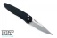 Pro-Tech Newport - Black Handle - Stonewashed Blade - Left Handed