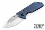 Strider .75 AR Drop Point Tumbled S90V - Blue Anodized