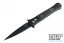 Pro-Tech Large Don - Black Handle - Carbon Fiber Inlay - Black Blade