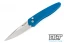 Pro-Tech Newport - Blue Handle - Stonewashed Blade