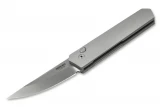 Boker Plus Kwaiken Compact - Silver Handle - Stonewashed Blade