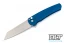 Pro-Tech Malibu Reverse Tanto - Blue Handle - Stonewashed Blade