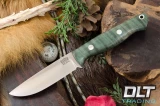 Bark River Knives Mini Gunny S45VN Green Tigertail Maple Burl - Rampless