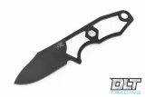 Hinderer LP-1 Neck Knife Spear Point -  Black DLC - UltiClip Sheath