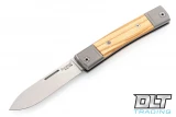 LionSteel bestMan - Olive Wood - Drop Point