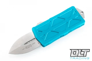 Microtech 157-10TQ Exocet - Turquoise Handle - Stonewashed Blade
