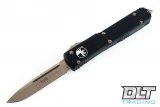 Microtech 121-13 Ultratech S/E - Black Handle - Bronze Blade vs Microtech 157-10RD Exocet - Red Handle - Stonewashed Blade