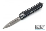 Microtech 232-10DBK UTX-85 D/E - Distressed Black Handle - Apocalyptic Blade