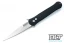Pro-Tech Large Don - Black handle - Machined Texture - Satin Blade