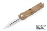 Microtech 138-10TA Troodon D/E - Tan Handle - Stonewashed Blade