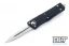 Microtech 138-D12 Troodon D/E - Distressed Black Handle - Stonewash Blade