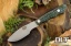 Bark River Knives Mini Canadian 3V Forest Burlap Micarta - Black Liners