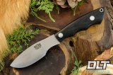 Bark River Knives Mini Canadian 3V Black Canvas Micarta - Blue Liners