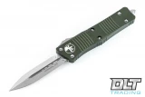 Microtech 138-10OD Troodon D/E - OD Green Handle - Stonewash Blade