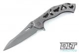 Olamic Cutlery Soloist Agent - Funky Hole Pattern - Rock Handle & Hardware - #1536A